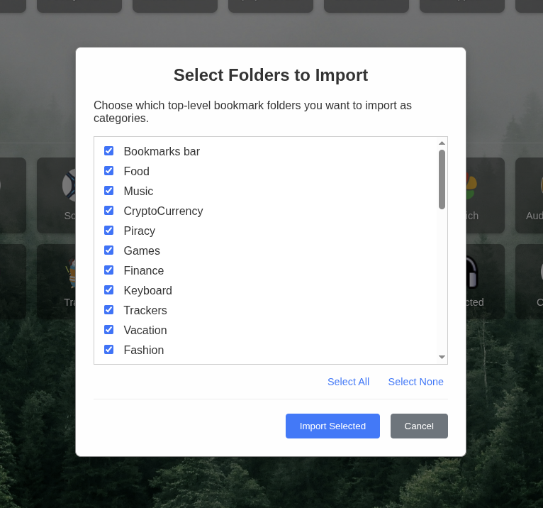 Tabvana Bookmark Import